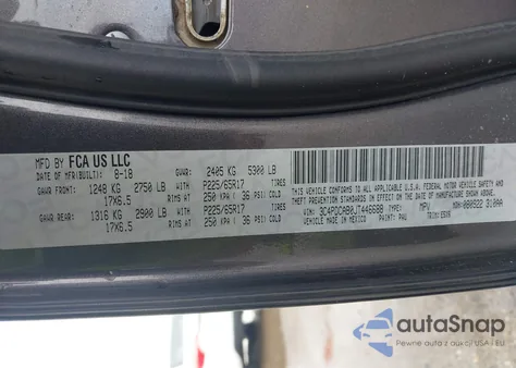 2018 Dodge Journey Se from USA, damaged, VIN 3C4PDCAB0JT446688